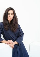 Load image into Gallery viewer, Sateen Trench in Navy
