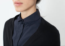 Load image into Gallery viewer, Wrinkled Tux Shirt in Navy
