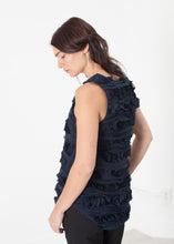 Load image into Gallery viewer, Ruffled Tank Top in Navy
