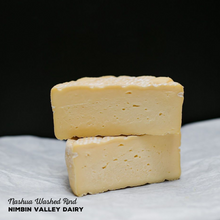 Load image into Gallery viewer, Nashua washed rind, an indulgent washed rind cheese made by Nimbin Valley Dairy.
