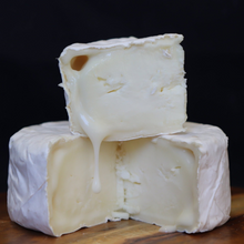 Load image into Gallery viewer, Woolamai Mist, a beautiful white mould cheese made by Prom Country Cheese.
